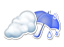 cloudy and partially showers