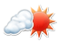 cloudy and partially sunny