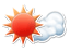 sunny and partially cloudy