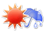 sunny and partially showers